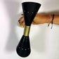 Pair of Stilnovo Style Diabolo Model Brass Italian Sconces Wall Light Lamp Black