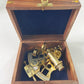 Nautical Brass Sextant With Wooden Box | Navigational Sextant | Real Sextant | Vintage Antique Marine Sextant | Collectible Gift