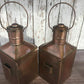 Antique Brass Finish Port & Starboard Lanterns Nautical Oil Lamps Ship Boat