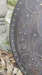 Medieval LARP Warrior Wood & Steel Viking Round Shield | Templar Armor