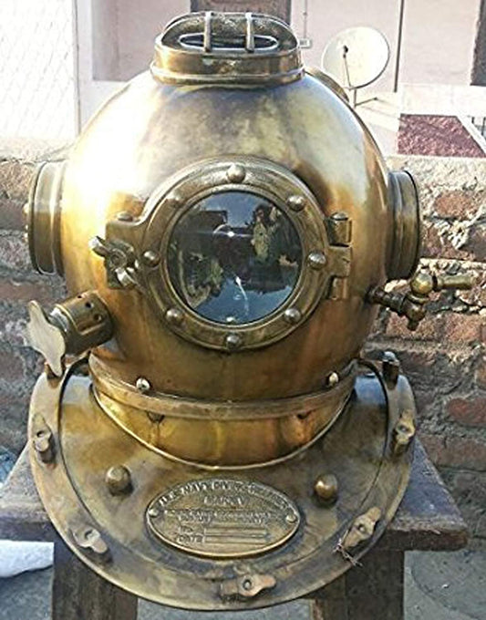 Vintage 18" Diving Helmet Maritime 1921 Anchor Engineering Deep SCA Antique Scuba Divers Helmet