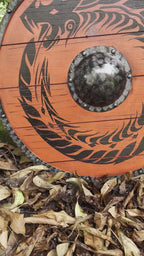 Handcrafted Medieval Viking Shield - 24-inch Wooden Battle Ready Shield