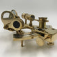 Nautical Brass 5" Sextant With Beautiful Designer Wooden Box