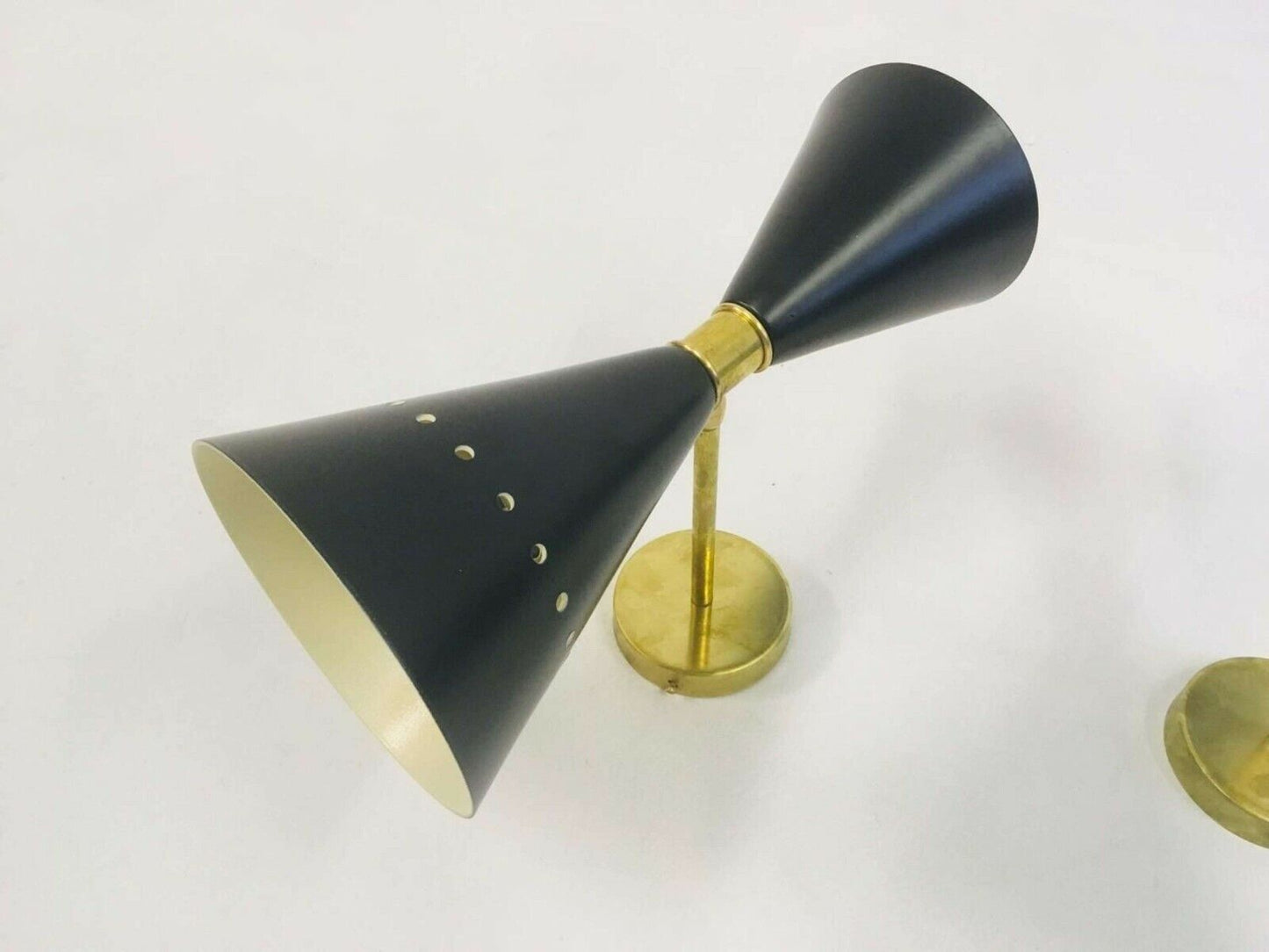 Mid Century style Italian diabolo wall lights Italian Stilnovo Black Lamps Light