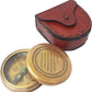 Not All Those Who Wander are Lost Brass Gift Engraved Compass with Leather case