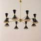 Diabolo Italian Chandelier Style Stilnovo Mid Century 8 Arms Sputnik Ceiling Lights