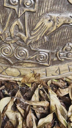 Hand-Carved Wooden Viking Round Dragon Shield – Authentic Norse-Inspired Home Decor for Collectors and Enthusiasts