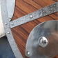 Viking Round Nautical Shield - Medieval Maritime LARP Warrior - 24 Inch Wood & Steel