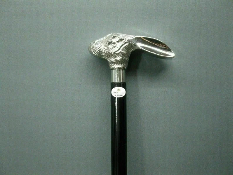 Solid Attractive Rabbit Head Handle Stylish Wooden Walking Cane