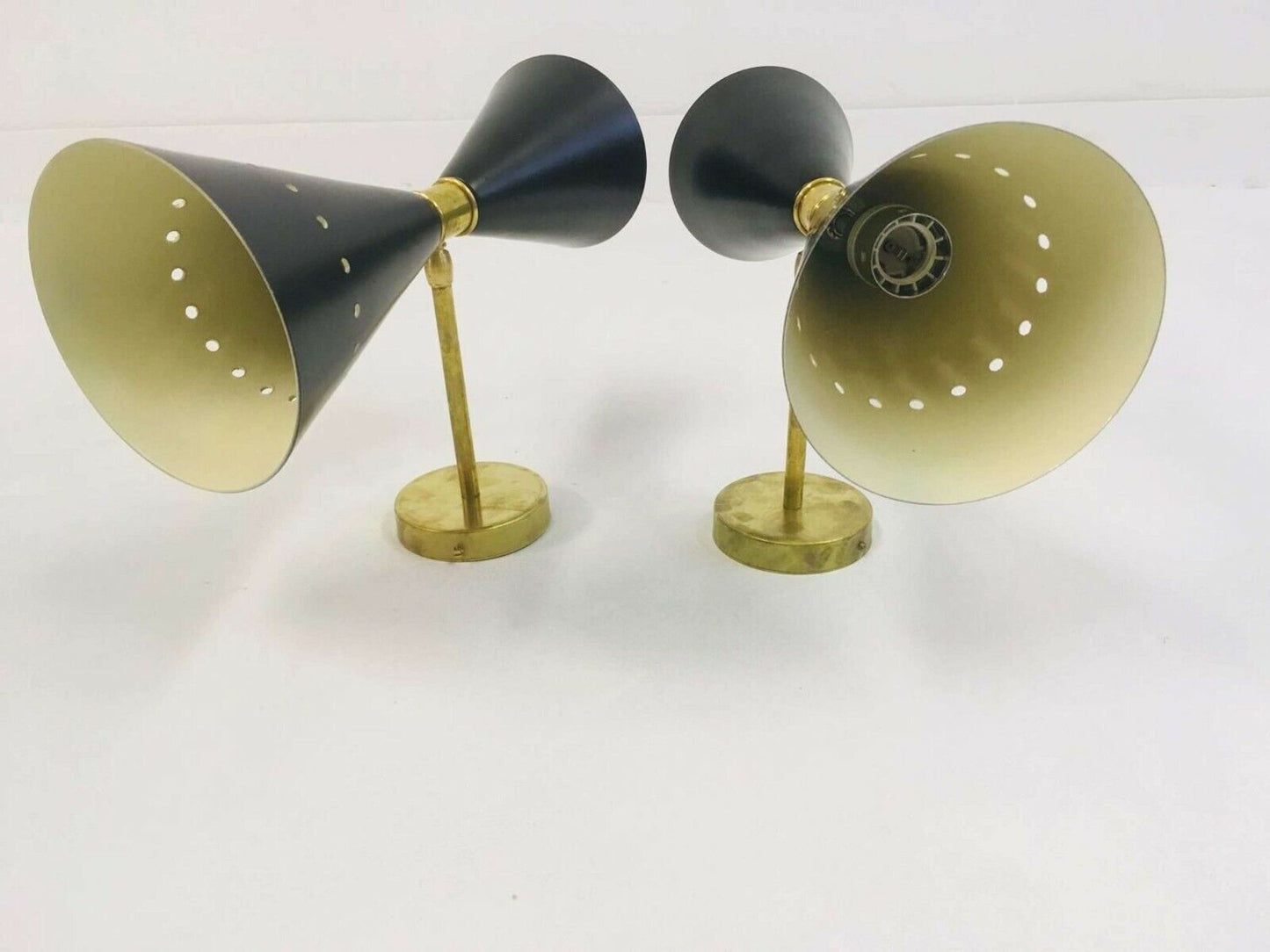 Mid Century style Italian diabolo wall lights Italian Stilnovo Black Lamps Light