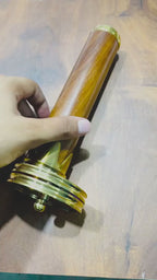 Kaleidoscope - Personalized Double Rotating Glass Wooden And Brass Prismatic Kaleidoscope - GIft for Loved One, Best Classic Gift Idea