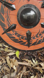 Handcrafted Viking Shield | 24-Inch Medieval Wooden Battle-Ready Shield for Authentic Reenactments and Display