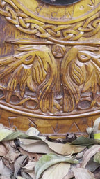 Viking Round Dragon Shield, 24 Inch Knight Battle Medieval Warrior Ship Armor Wooden Shield Best Wall Décor Gifts