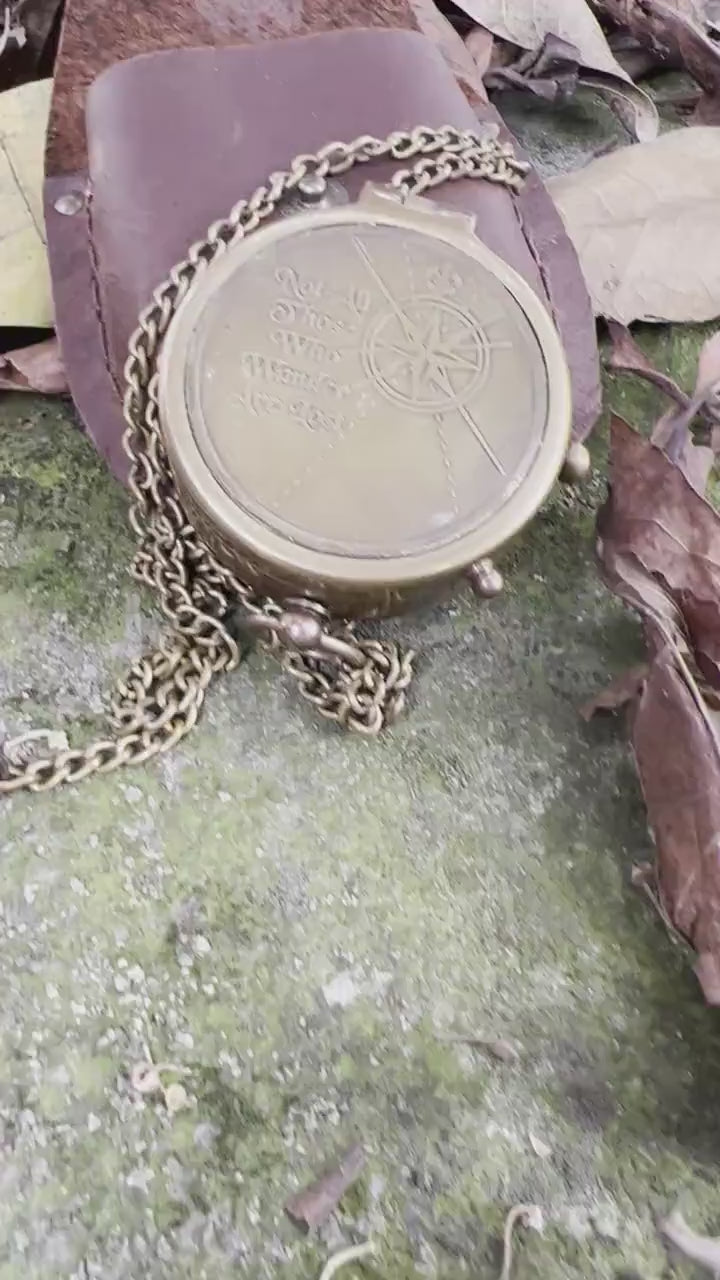 Premium packaging of the engraved brass compass, carefully packed for secure delivery, perfect as a gift.